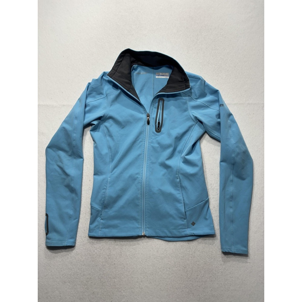 Columbia Titanium Jacket Womens XS Blue Softshell Omni-Shield Hiking 111 TL 7267